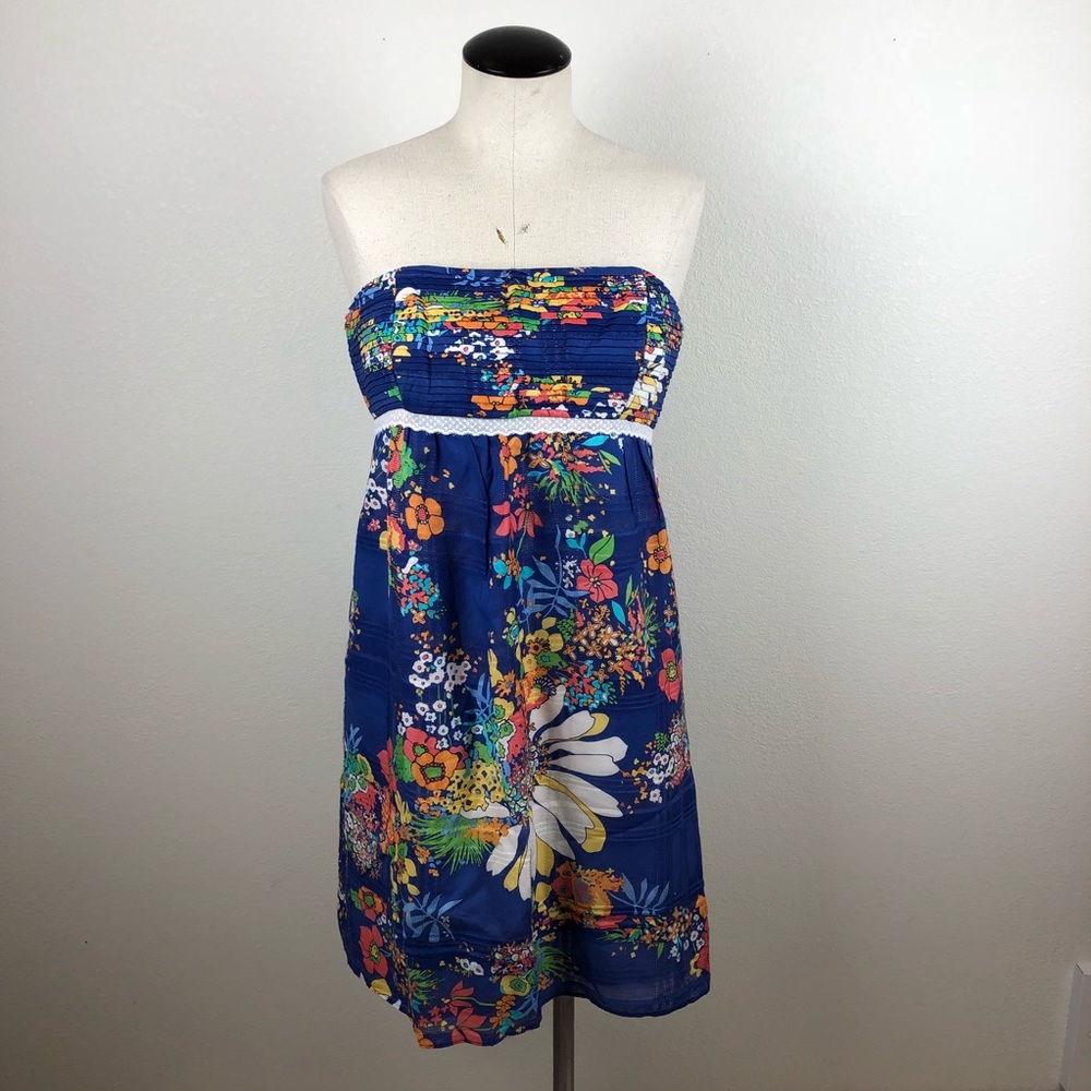 Shoshanna‎ Strapless Floral Mini Dress